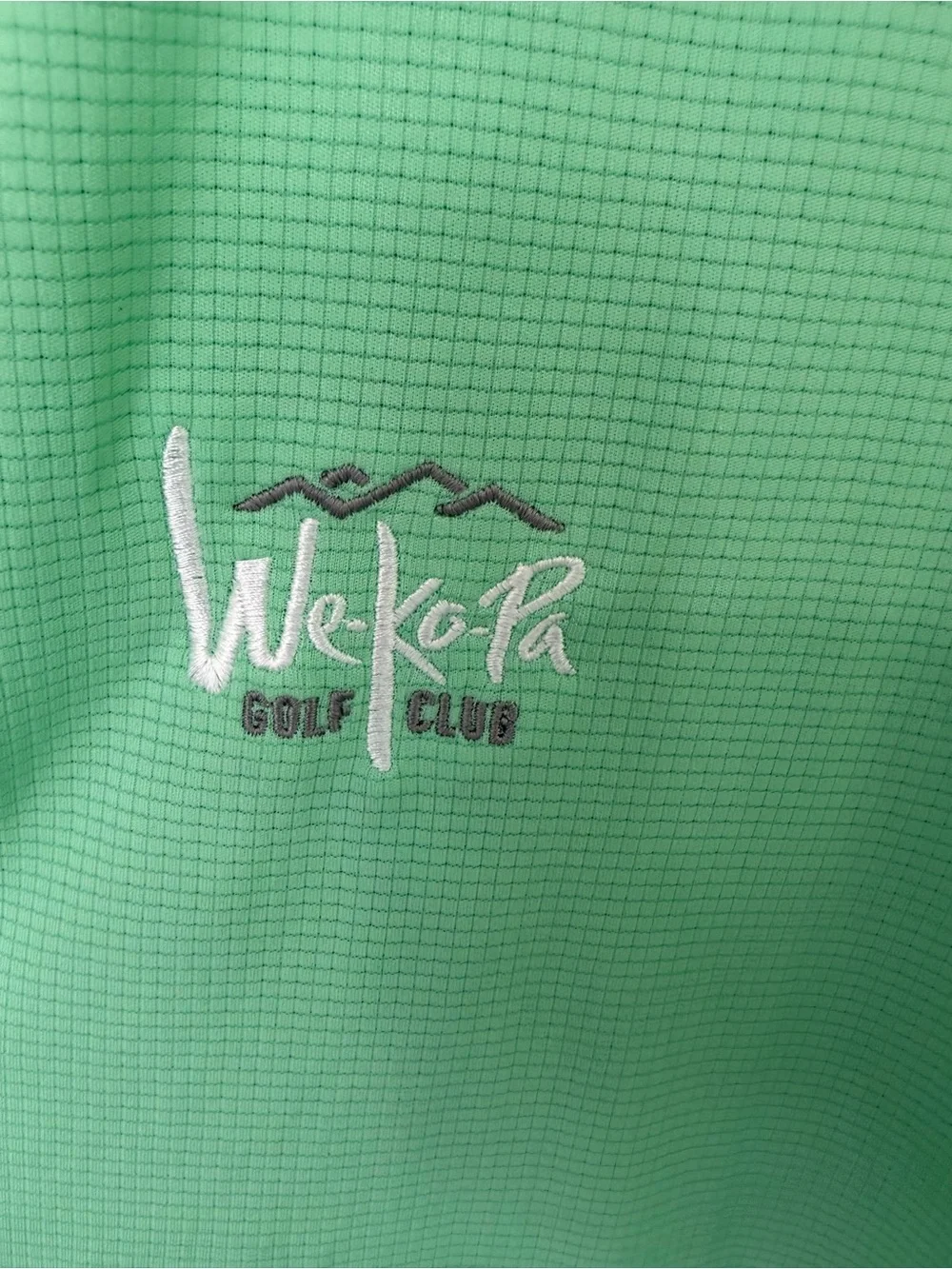 STRAIGHT DOWN Men’s We-Ko-Pa Golf Club Q-Zip Pullover Lime Green